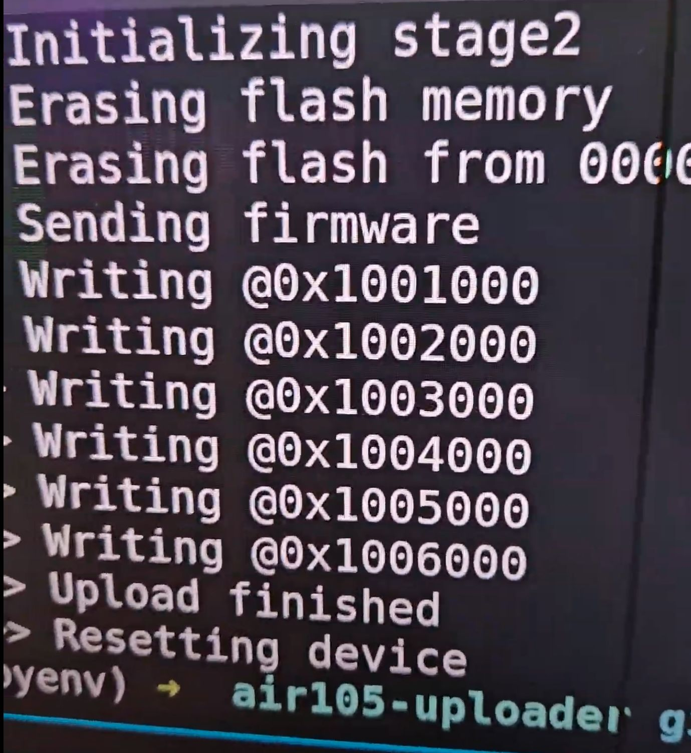 Log Terminal Gravado com Sucesso